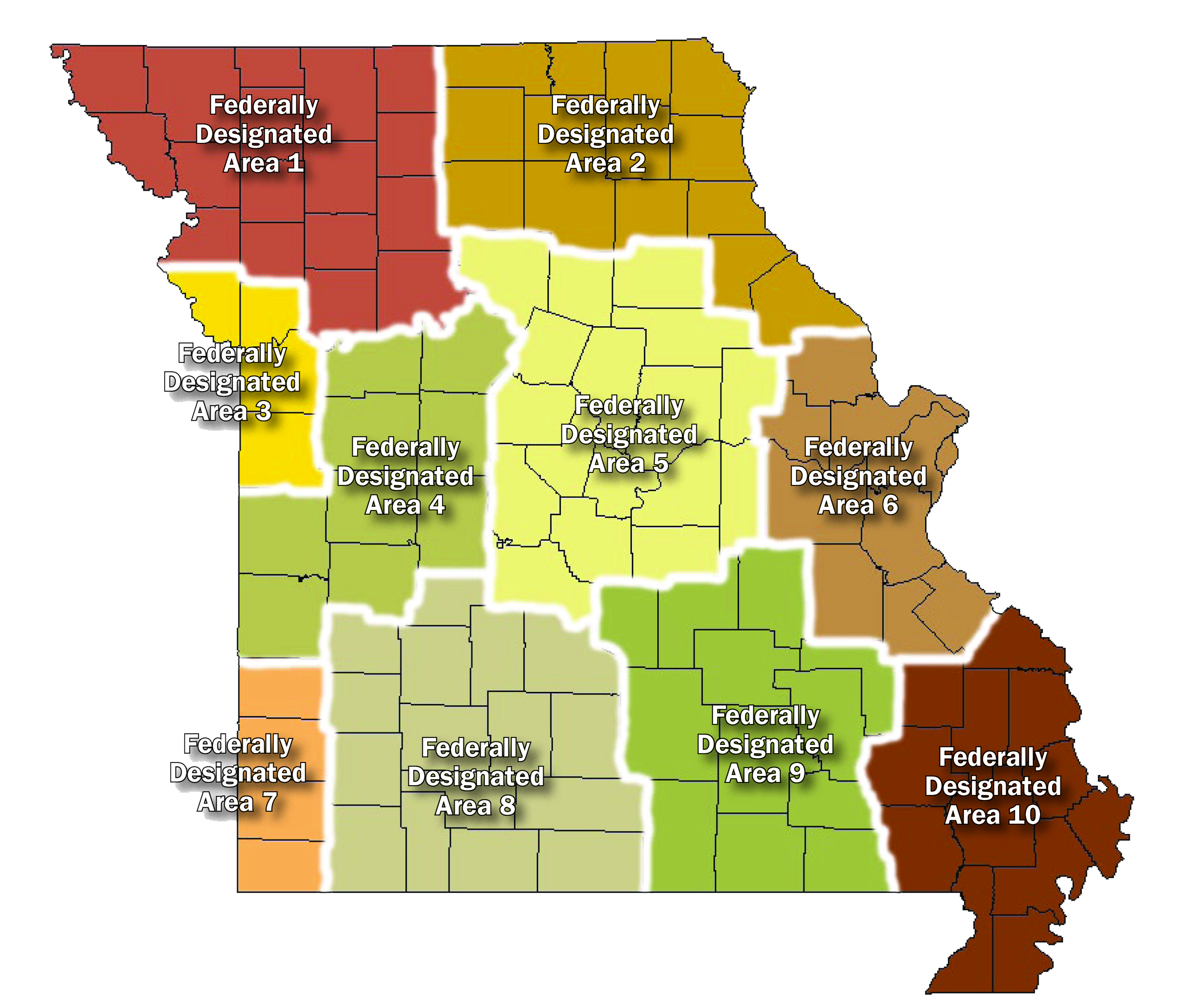 GRAs map for Missouri