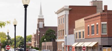 Street in a small town