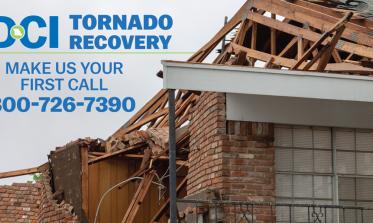 DCI Tornado Recovery -  Make us your first call 800-726-7390